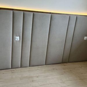 Cabeceira individual em gomos com lateral arredondada